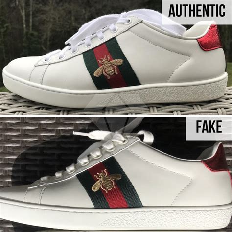 gucci ace sneakers fake vs real|Gucci knock off heels.